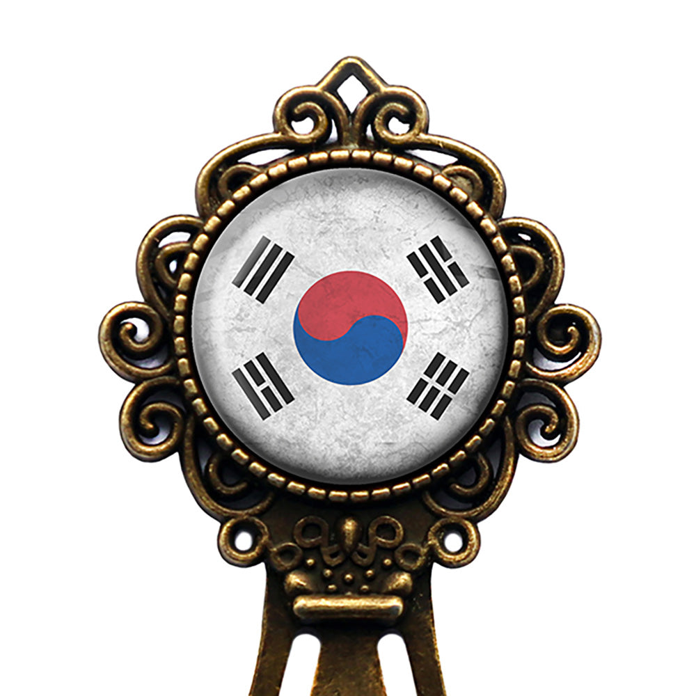 South Korea South Korean Flag Bronze Bookmark