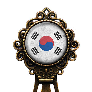South Korea South Korean Flag Bronze Bookmark
