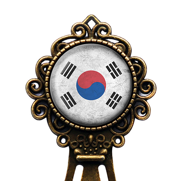 South Korea South Korean Flag Bronze Bookmark