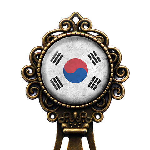 South Korea South Korean Flag Bronze Bookmark