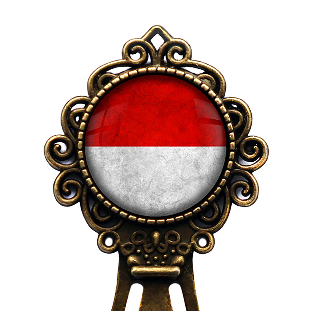 Monaco Monégasque Monacan Flag Bronze Bookmark