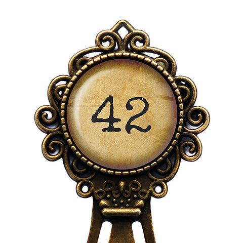 Meaning of Life Forty-Two 42 Bronze Bookmark