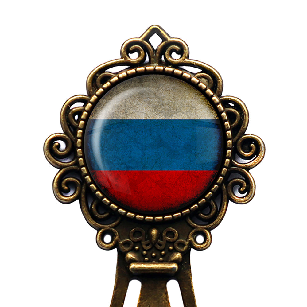 Russia Russian Россия Flag Bronze Bookmark
