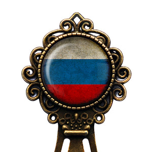 Russia Russian Россия Flag Bronze Bookmark
