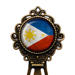 Philippines Filipino Flag Bronze Bookmark