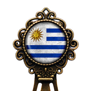 Uruguay Uruguayan Flag Bronze Bookmark