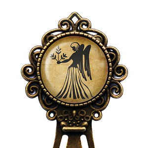 Zodiac Symbol Astrology Virgo Bronze Bookmark