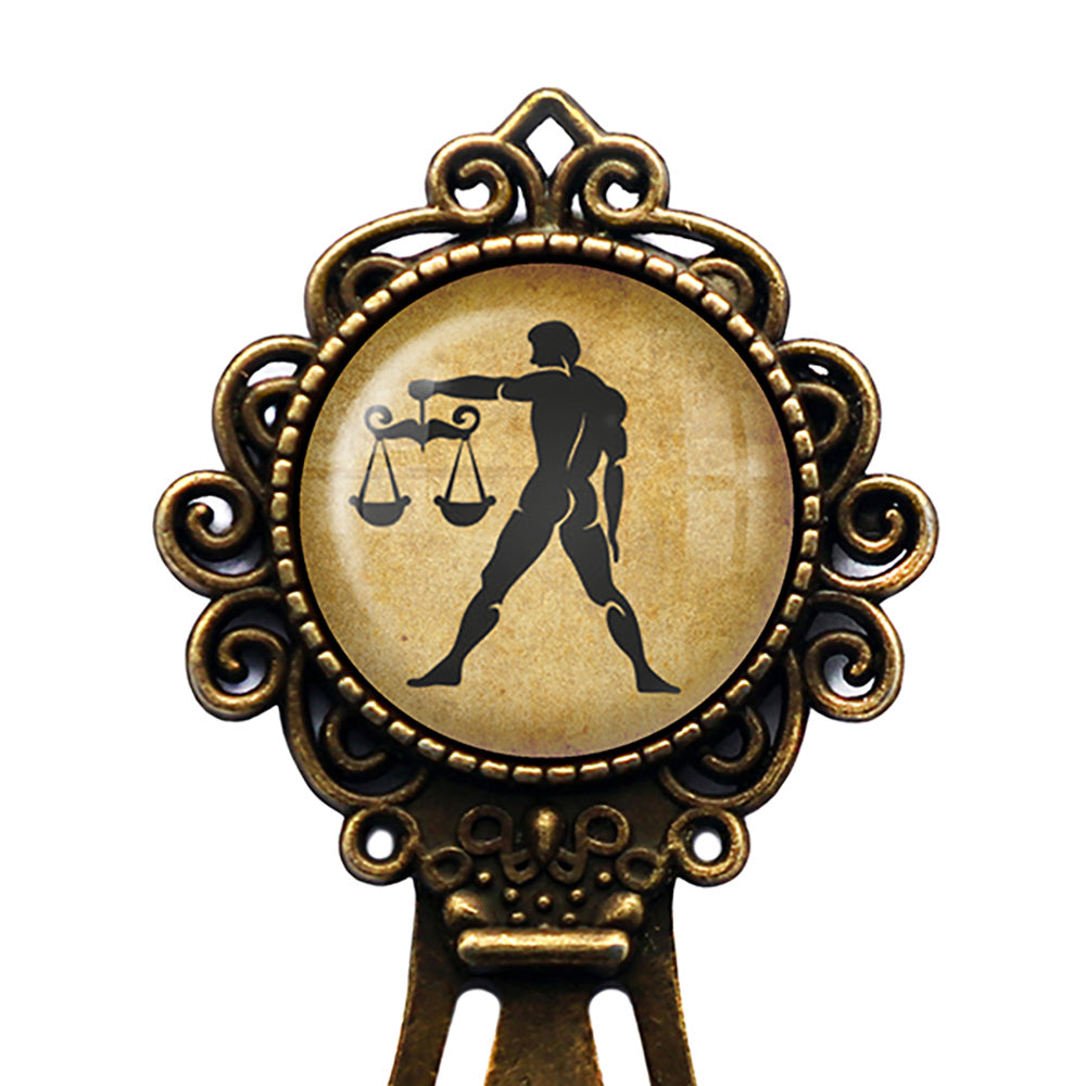 Zodiac Symbol Astrology Libra Bronze Bookmark
