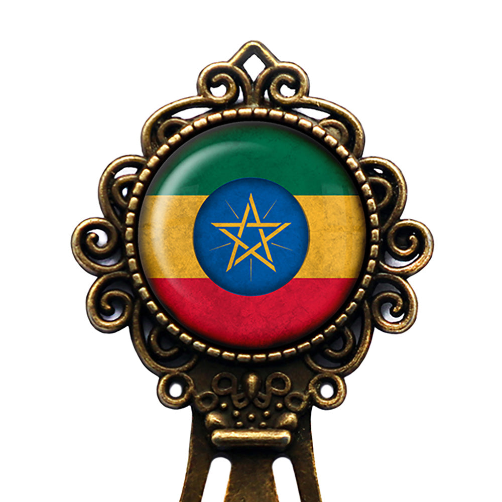Ethiopia Ethiopian Flag Bronze Bookmark