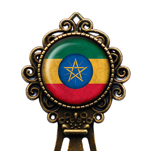 Ethiopia Ethiopian Flag Bronze Bookmark