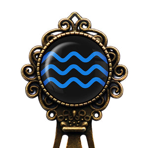 Blue Wave Bronze Bookmark