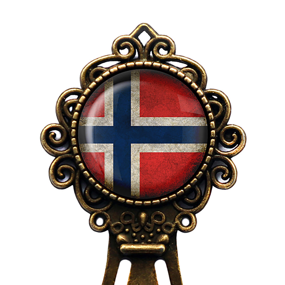 Norway Norwegian Flag Bronze Bookmark