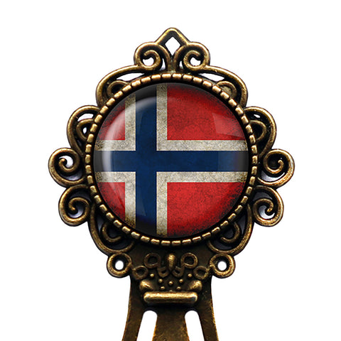 Norway Norwegian Flag Bronze Bookmark