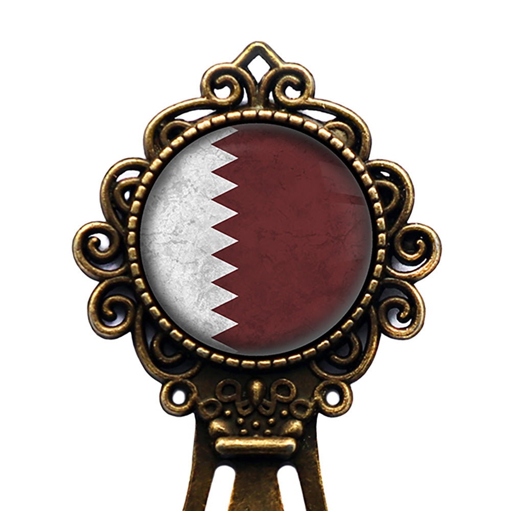 Qatar Qatari Flag Bronze Bookmark