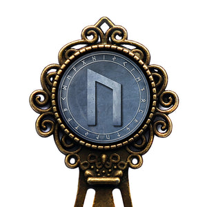 Viking Runes Elder Futhark Rune Circle U Uruz Power Bronze Bookmark