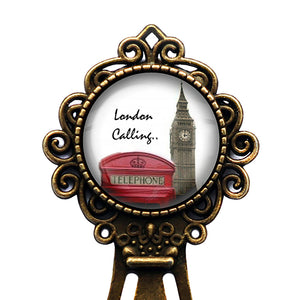 UK United Kingdom London Calling Bronze Bookmark