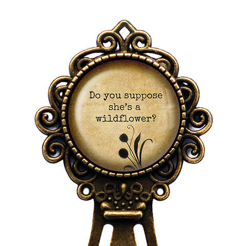 Alice in Wonderland Do you Suppose she's a Wildflower Bronze Bookmark
