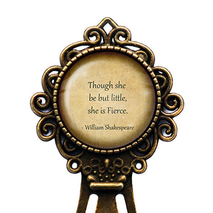 William Shakespeare Little but Fierce Bronze Bookmark