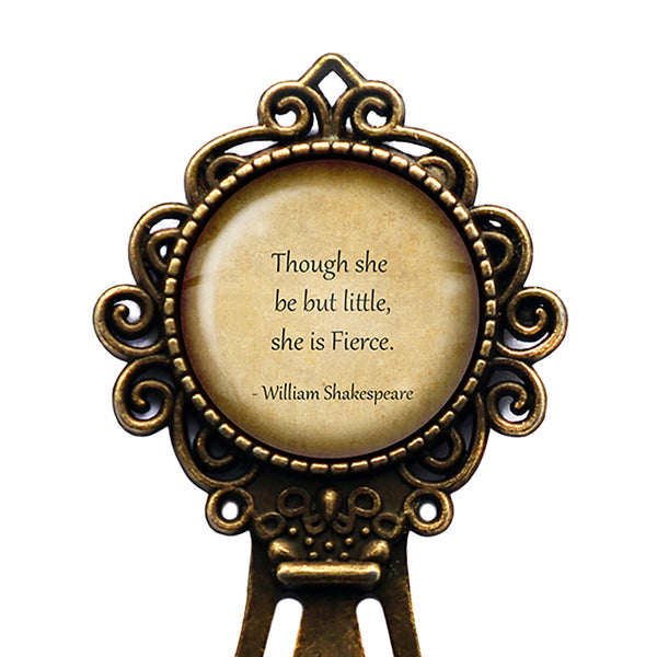 William Shakespeare Little but Fierce Bronze Bookmark