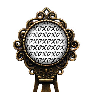 XOXOXO Hugs and Kisses Bronze Bookmark