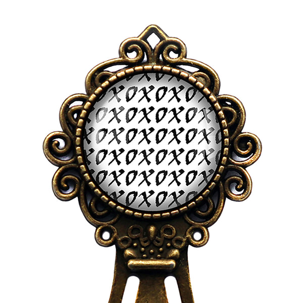XOXOXO Hugs and Kisses Bronze Bookmark