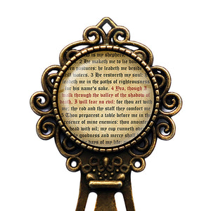Psalm 23 Verse 4 King James Version KJV Bible Bronze Bookmark