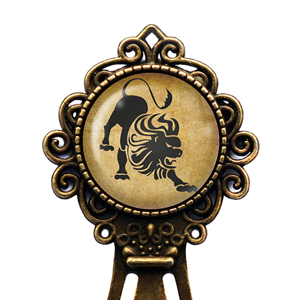 Zodiac Symbol Astrology Leo Bronze Bookmark