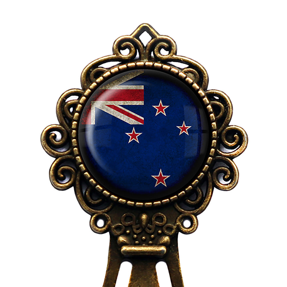 New Zealand Flag Bronze Bookmark