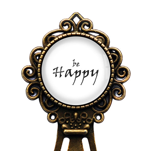 Be Happy Bronze Bookmark