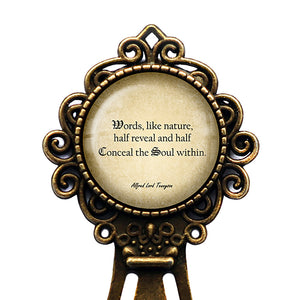Alfred Lord Tennyson Words Half Reveal Conceal the Soul Bronze Bookmark