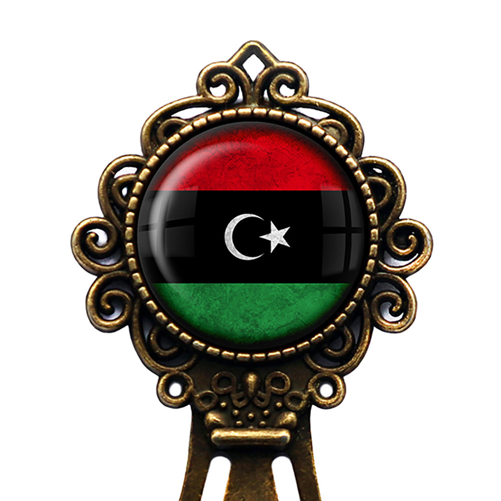 Libya Libyan Flag Bronze Bookmark