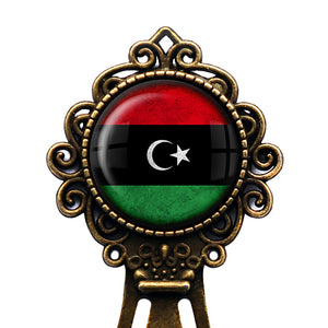 Libya Libyan Flag Bronze Bookmark