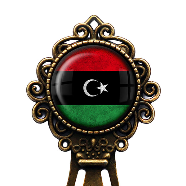 Libya Libyan Flag Bronze Bookmark