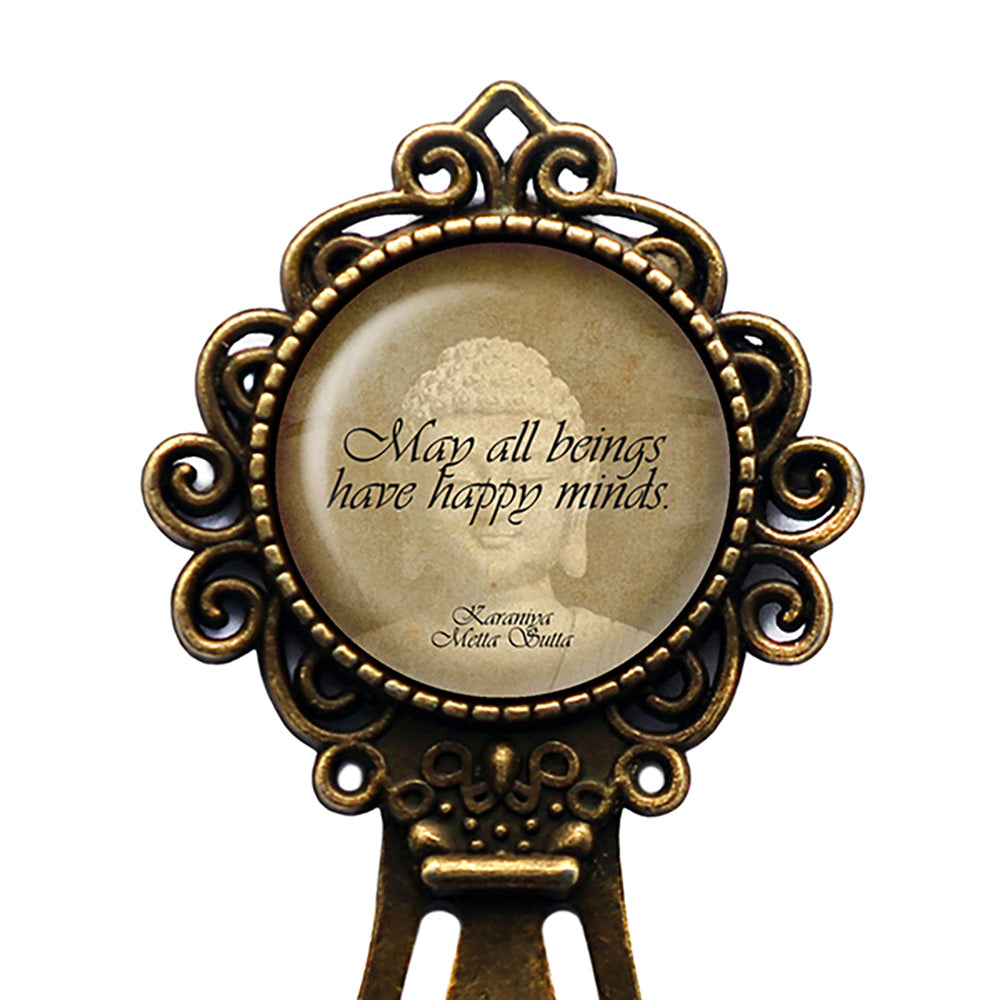 The Buddha Karaniya Metta Sutta Happy Minds Bronze Bookmark