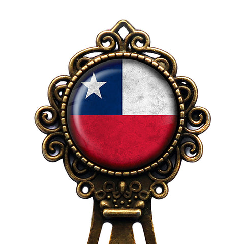 Chile Chilean Flag Bronze Bookmark