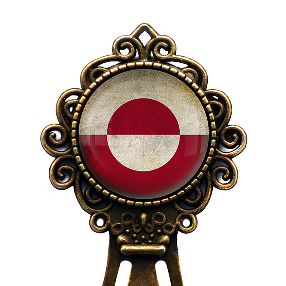 Greenland Greenlandic Flag Bronze Bookmark
