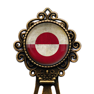 Greenland Greenlandic Flag Bronze Bookmark