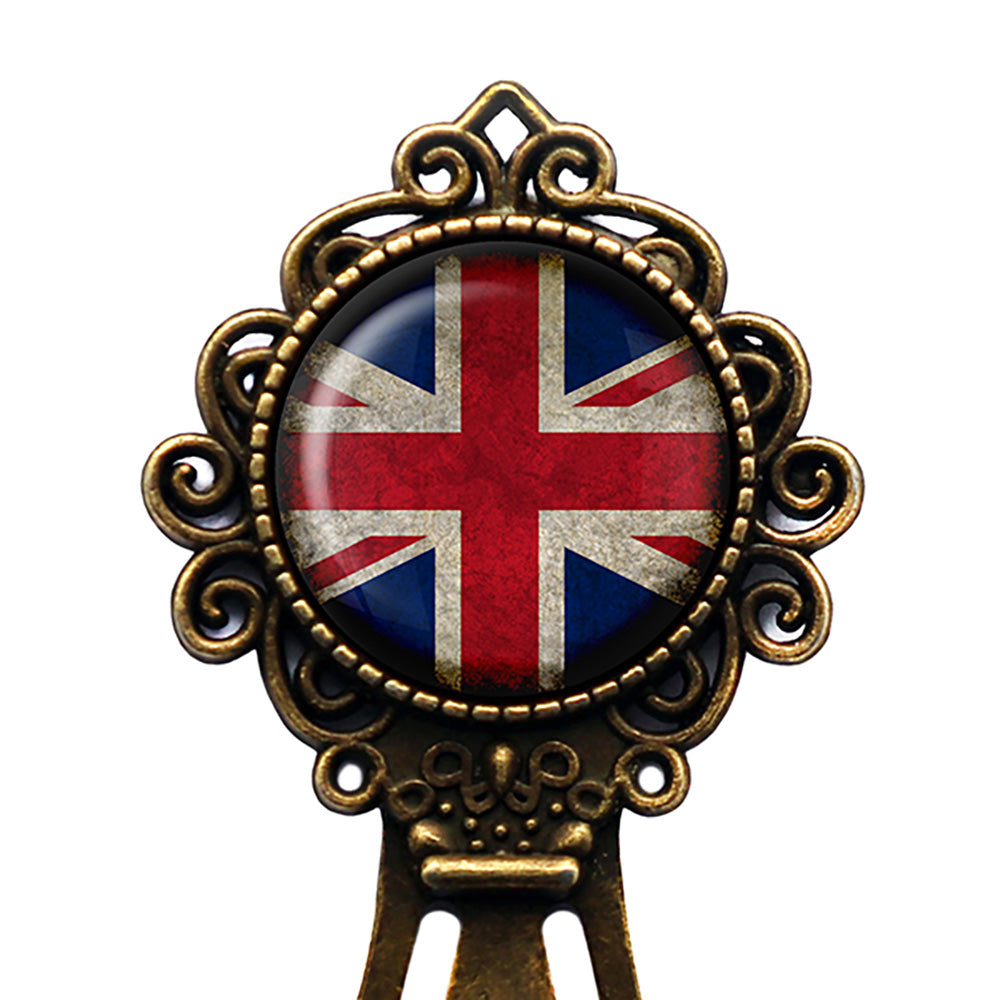 United Kingdom UK Commonwealth Union Jack Flag Bronze Bookmark