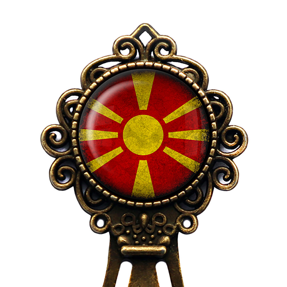 Macedonia Macedonian Flag Bronze Bookmark