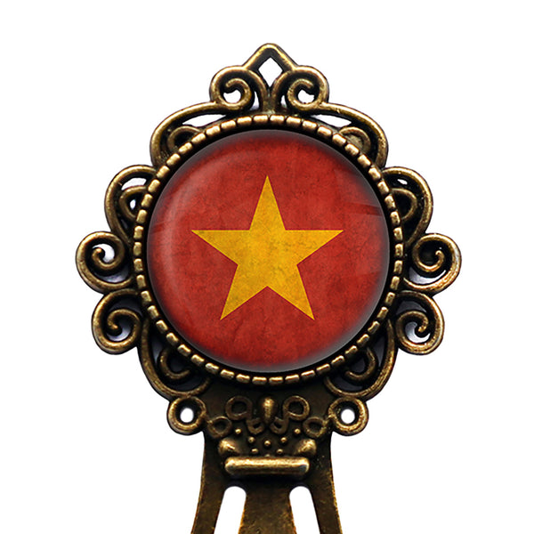 Vietnam Vietnamese Flag Bronze Bookmark