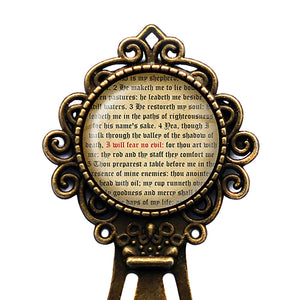 Psalm 23:4 I Will Fear No Evil King James Version KJV Bible Bronze Bookmark