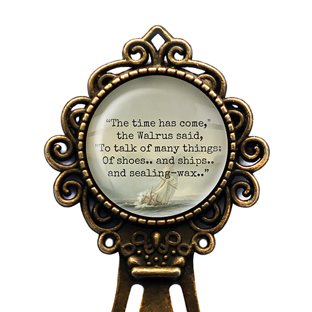 Lewis Carroll Alice in Wonderland The Walrus and the Carptenter Bronze Bookmark