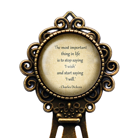 Charles Dickens The Most Important Thing in Life Bronze Bookmark
