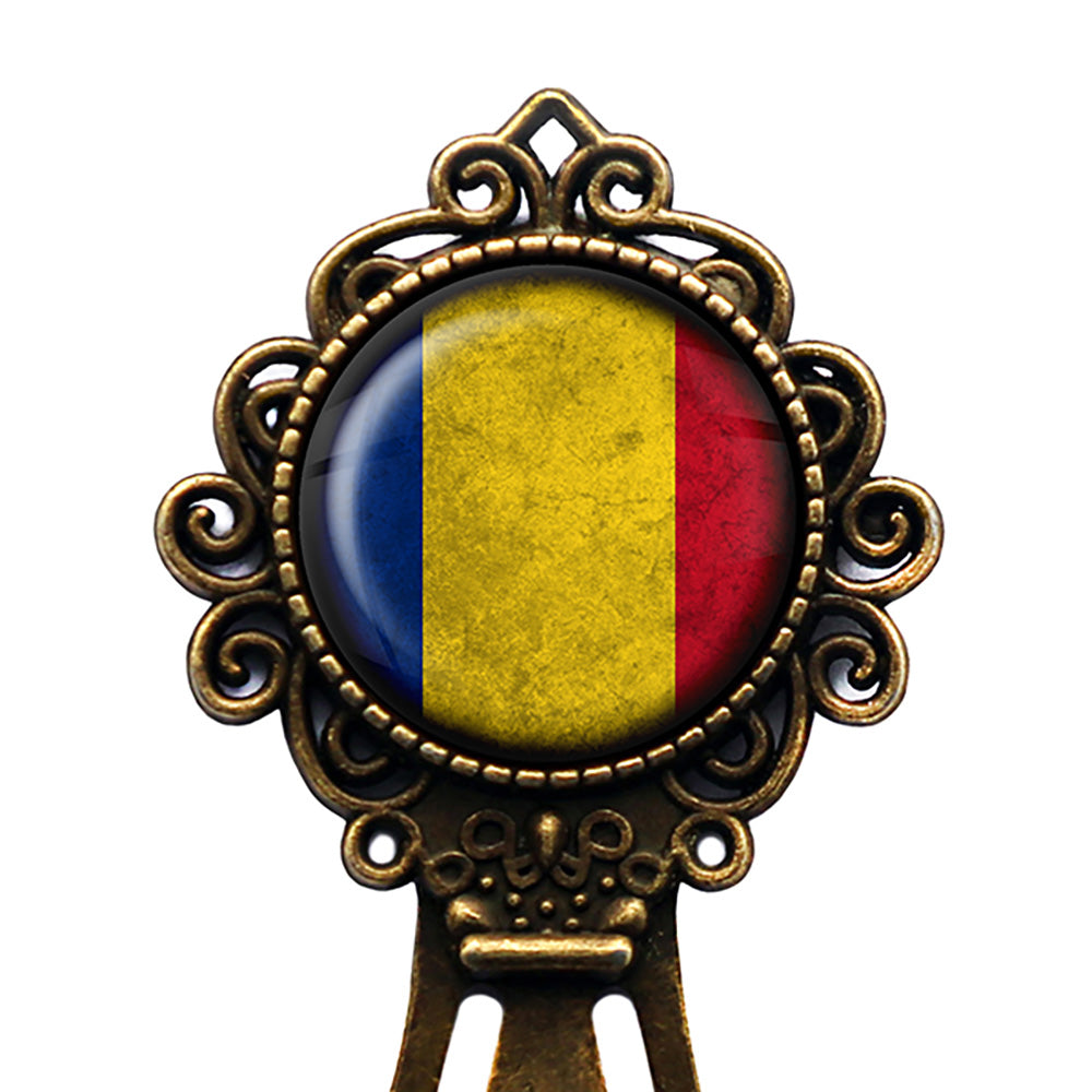 Romania Romanian Flag Bronze Bookmark