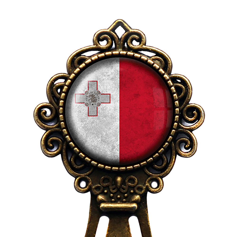 Malta Maltese Flag Bronze Bookmark
