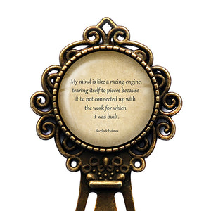 Sherlock Holmes My Mind is like a Racing Engine Bronze Bookmark