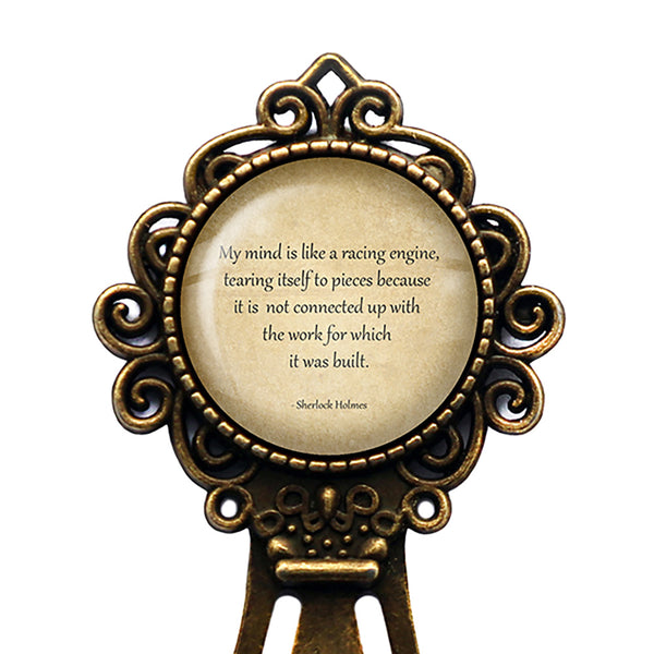 Sherlock Holmes My Mind is like a Racing Engine Bronze Bookmark