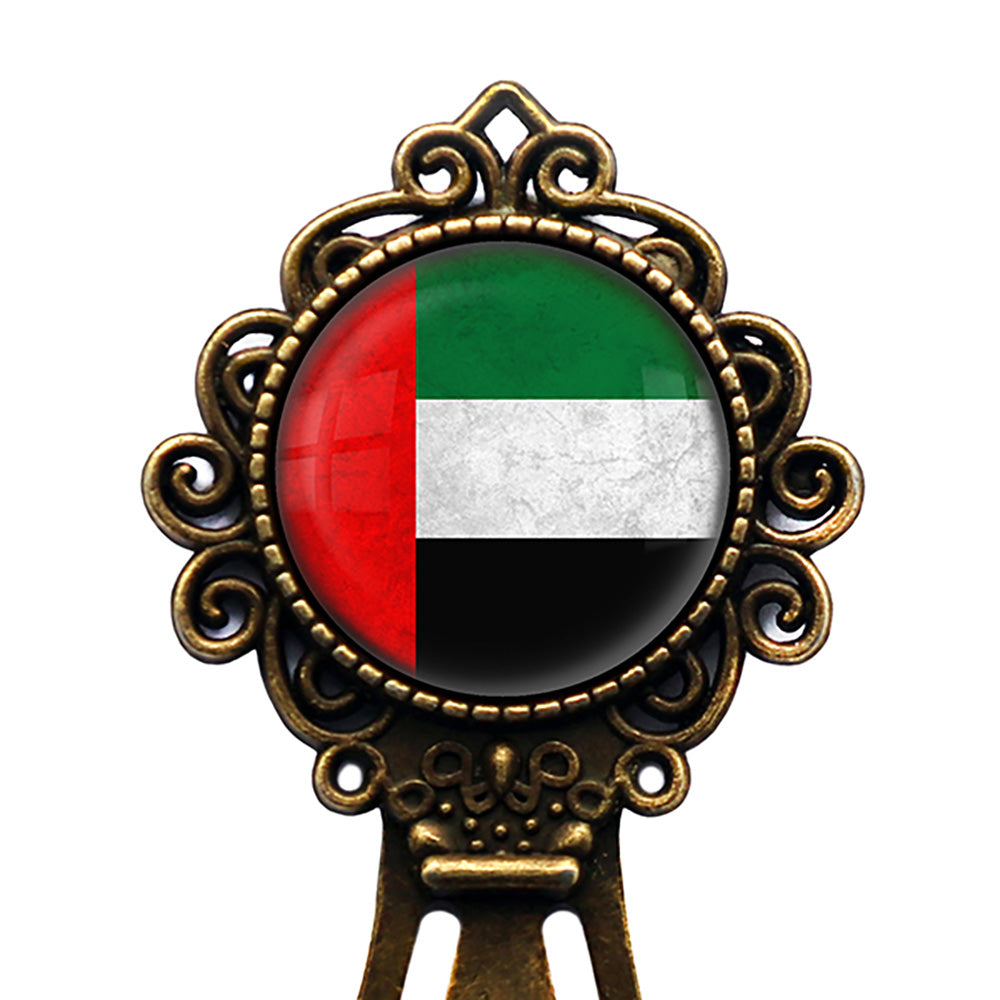 United Arab Emirates Emirati Flag Bronze Bookmark