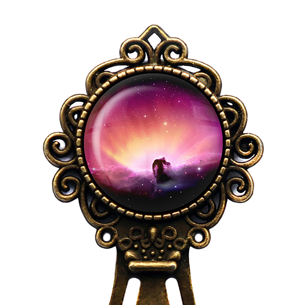 NASA Photograph Pink Nebula Bronze Bookmark