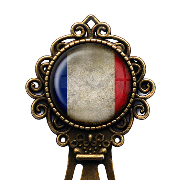 France French Flag Bronze Bookmark